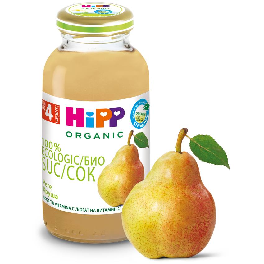 Бебешки сок HiPP Organic 100% био круша 200 мл