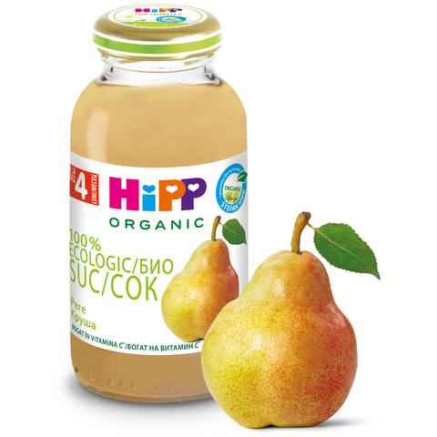 Бебешки сок HiPP Organic 100% био круша 200 мл