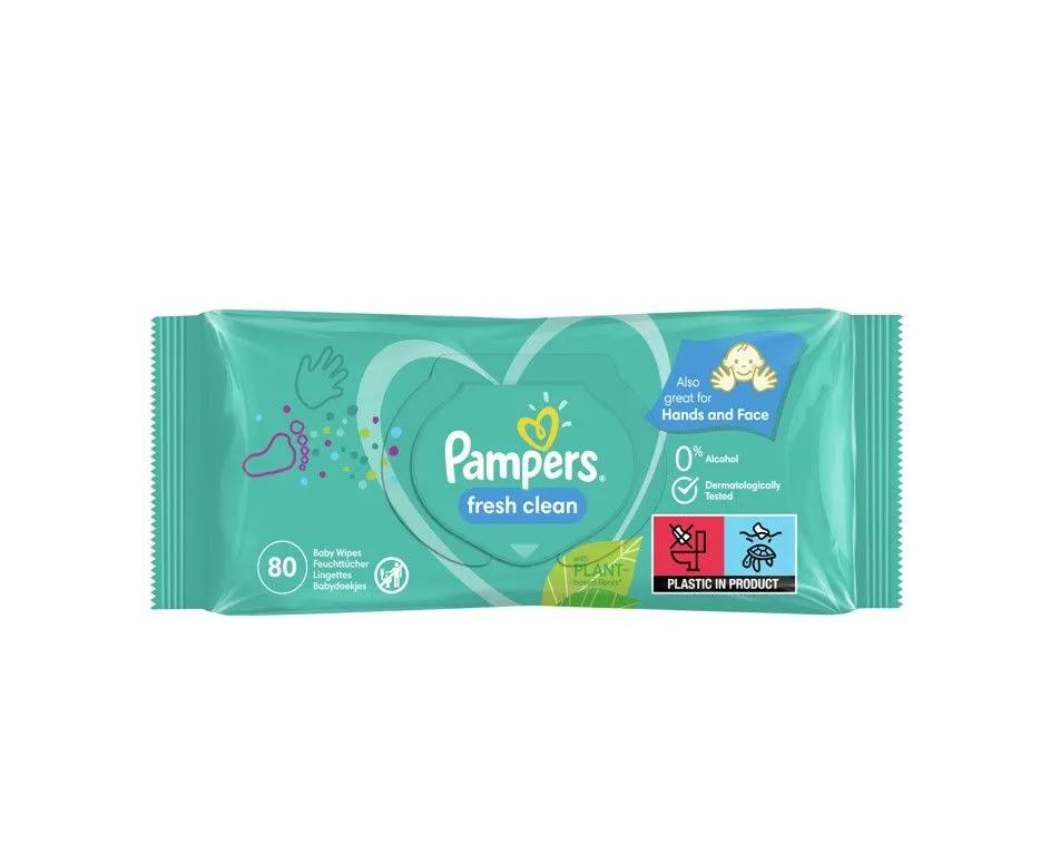 Мокри кърпички pampers fresh clean 80 бр