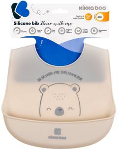 Силиконов лигавник KikkaBoo Bear with me, Grey