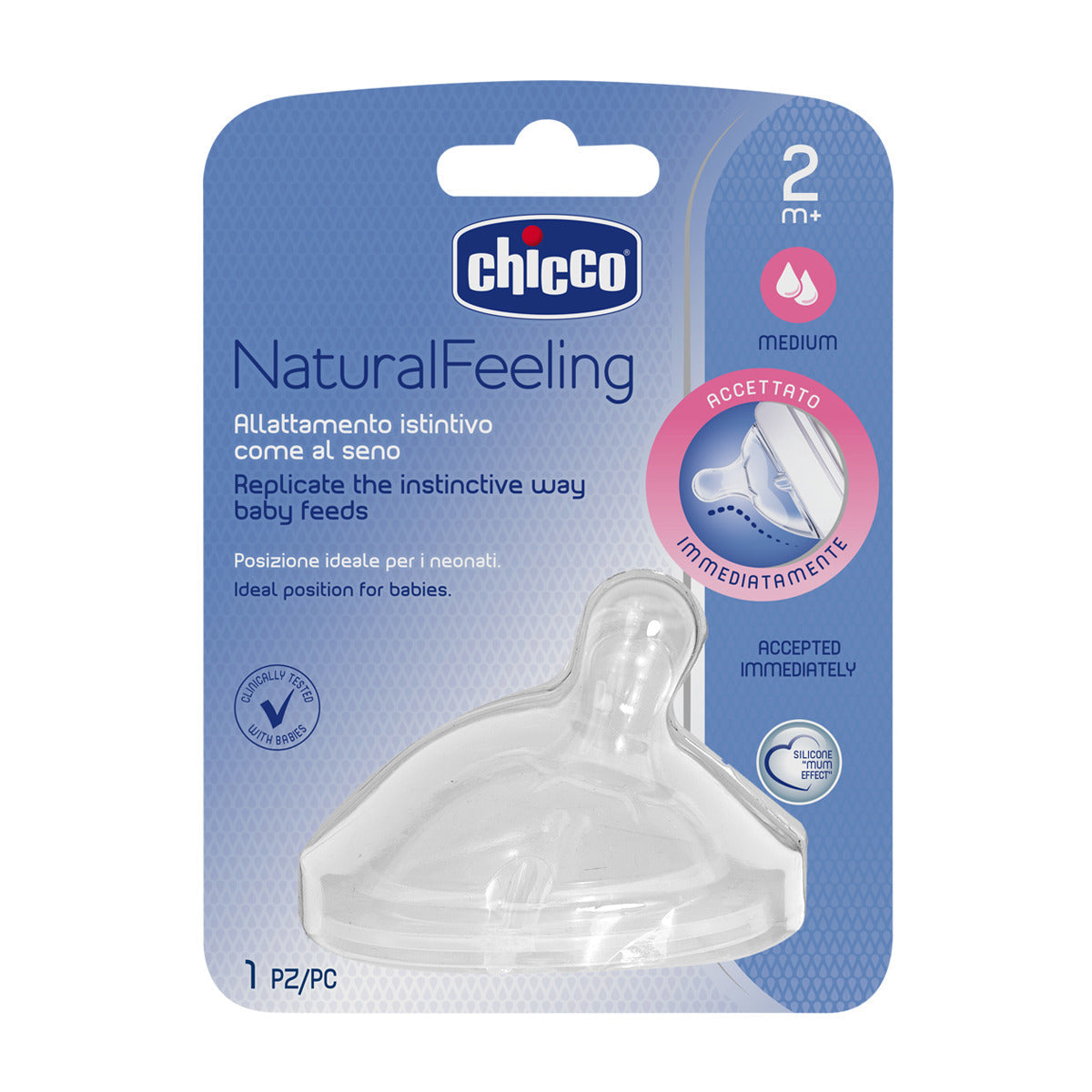 Биберон NaturalFeeling 2m+ Medium Flow 1 бр.