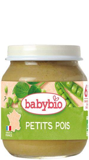 Бебешко пюре Babybio от зелен грах 130 г