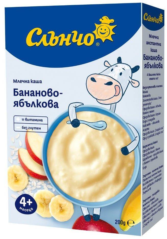 Млечна каша Слънчо бананово-ябълкова 200 г