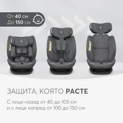 KikkaBoo i-Explore 2 столче за кола i-Size 40-150 см, черно