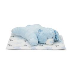 Бебешко одеяло Poffy Duo с възглавничка синьо мече 90x75 см / 45x30 см