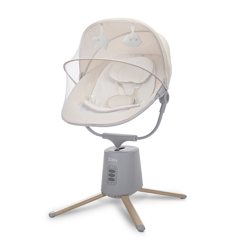 Електрически шезлонг с люлеене Storky Beige