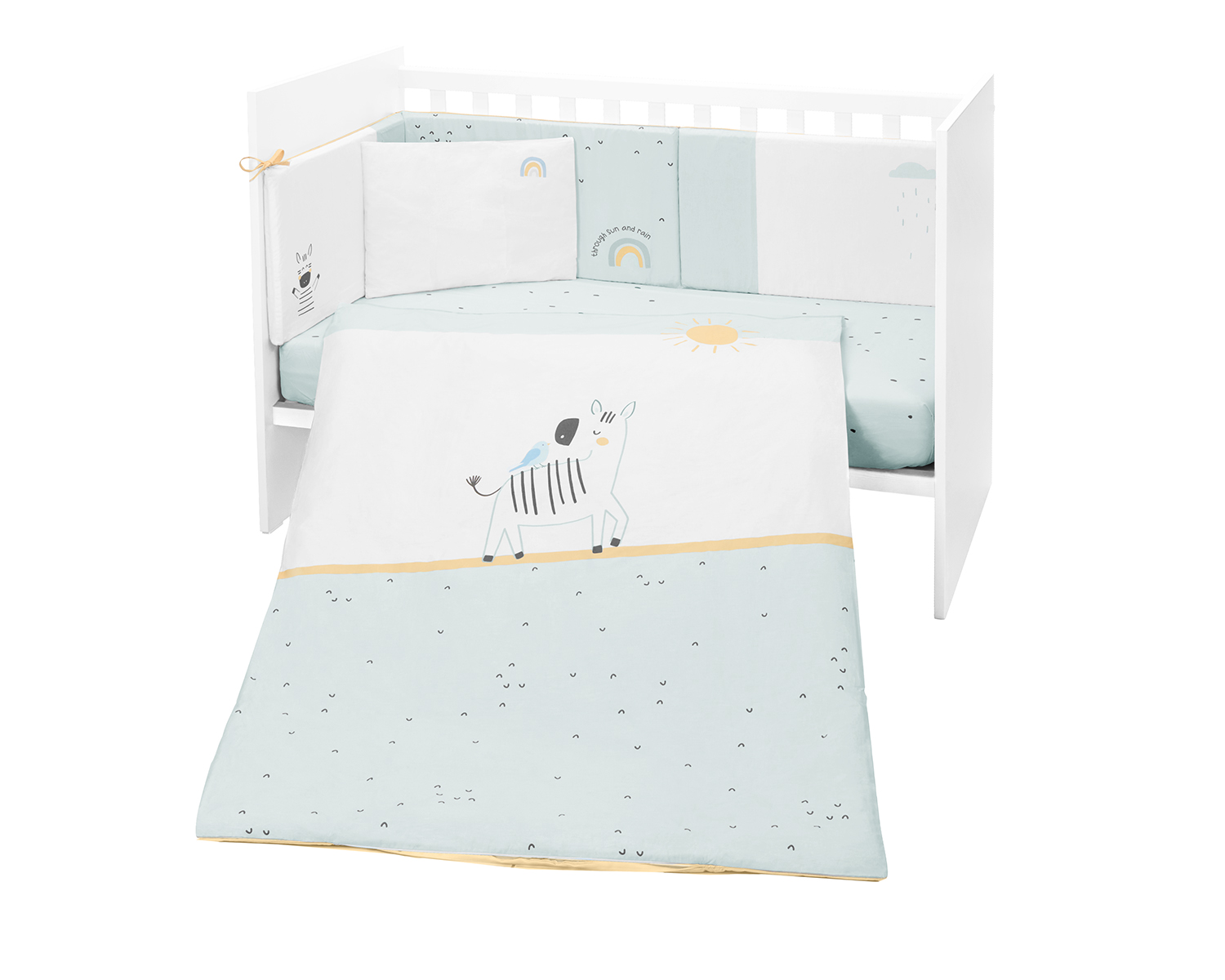 Бебешки спален комплект Stripy Friends 60x120 см