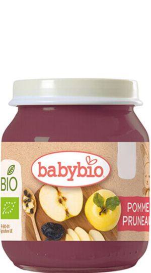 Бебешко пюре Babybio ябълка и синя слива 6м+