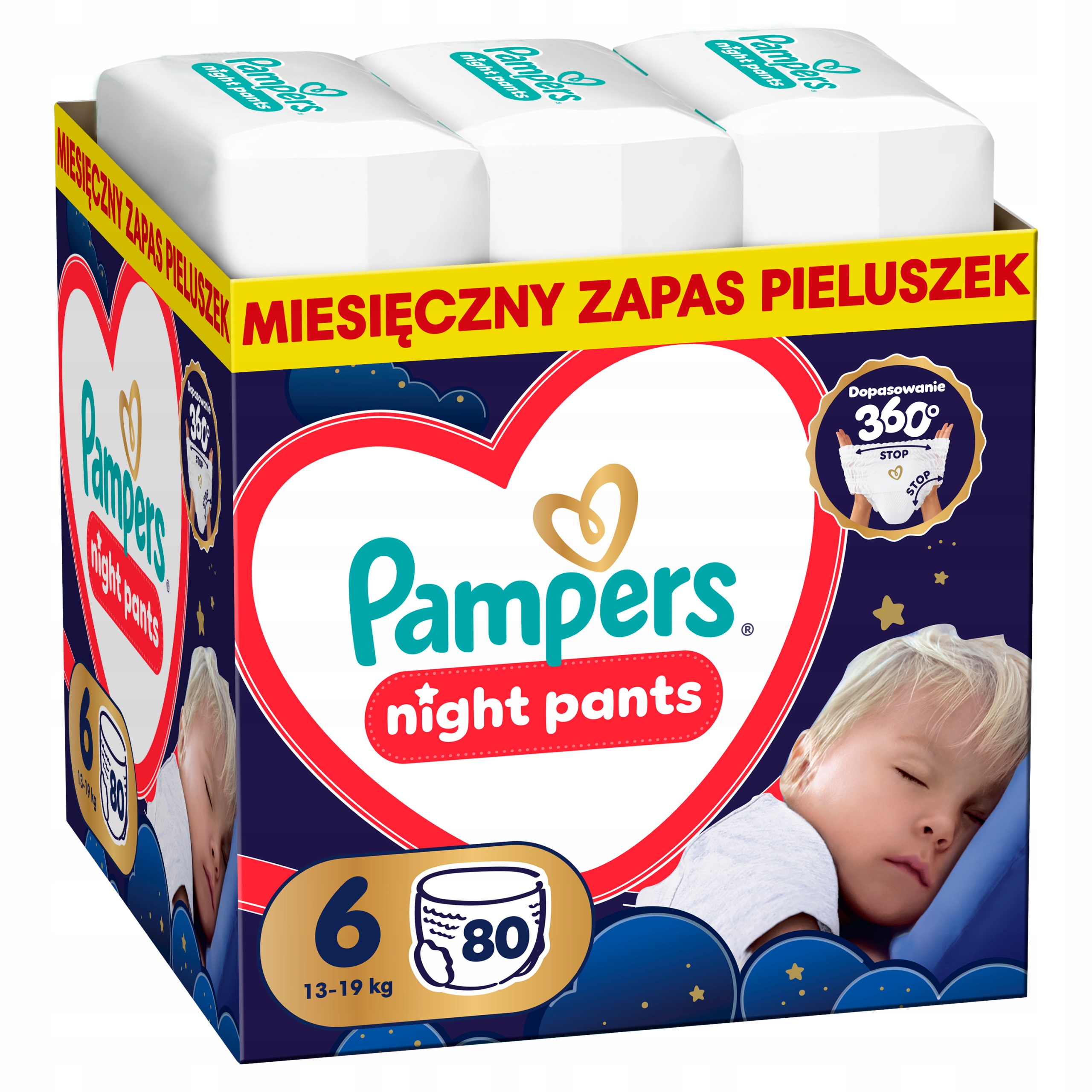 Пелени гащички Pampers Night Pants размер 6, 13-19 кг, 80 бр
