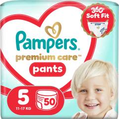 Пелени гащи Pampers Premium Care Pants размер 5, 11-17 кг, 50 бр.