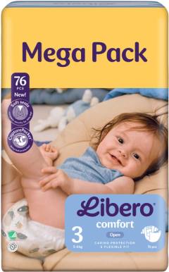 Пелени за еднократна употреба Libero Comfort 3 Mega Pack 76 бр.