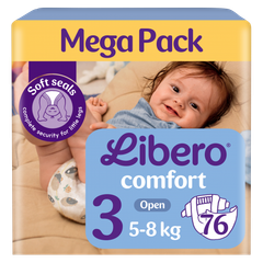 Пелени за еднократна употреба Libero Comfort 3 Mega Pack 76 бр.