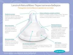Шише с биберон Lansinoh NaturalWave, 3 м+, 240 мл
