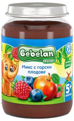 Бебешко пюре Bebelan микс с горски плодове 190 г