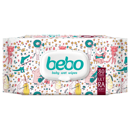 Мокри кърпички bebo Ultra Soft 80 бр.