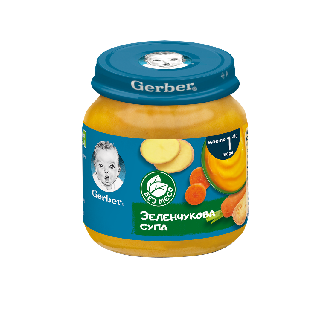 Бебешко пюре Gerber зеленчукова супа