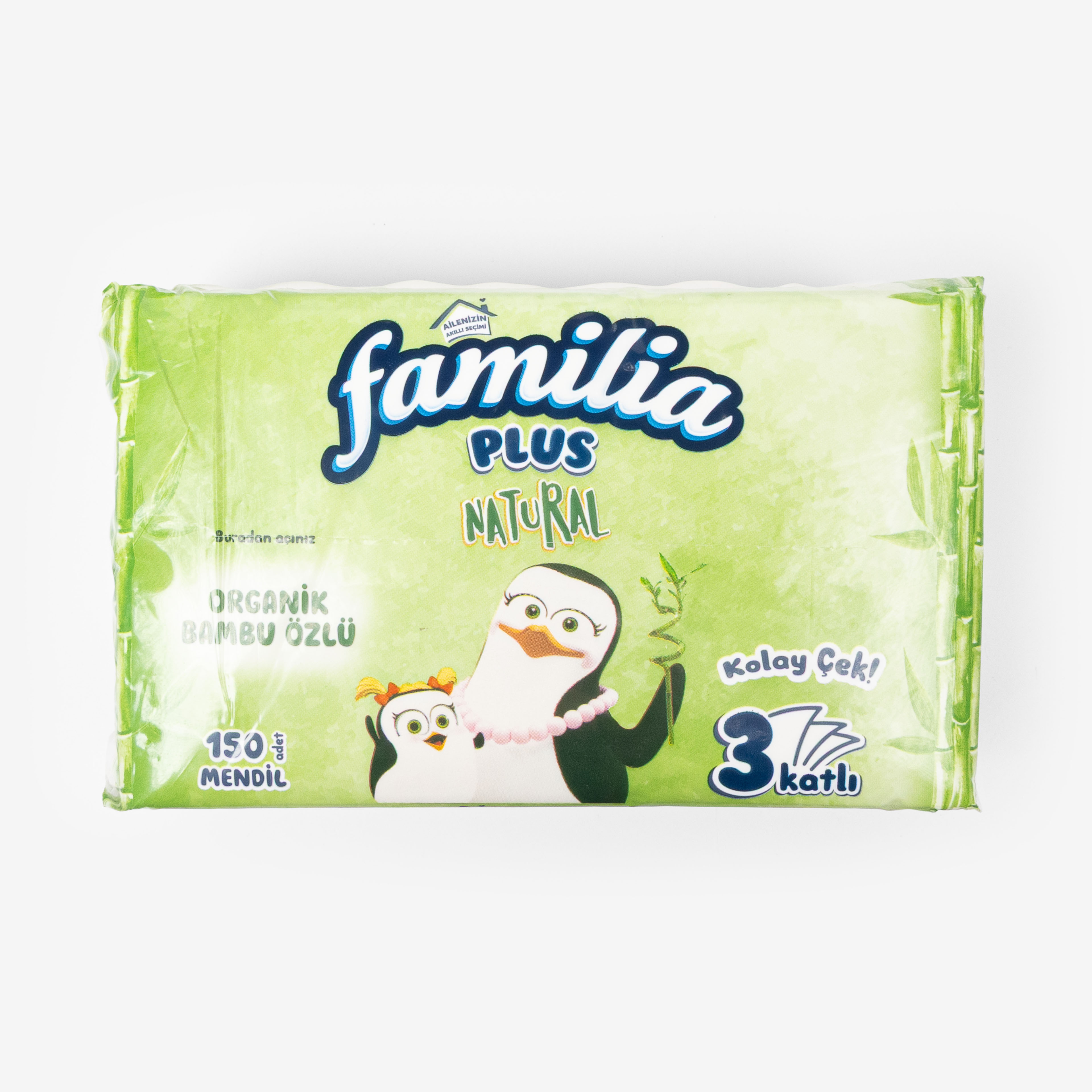Хартиени носни кърпички Familia Natural Organik Bambu Özlü 150 броя
