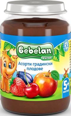 Бебешко пюре Bebelan асорти градински плодове