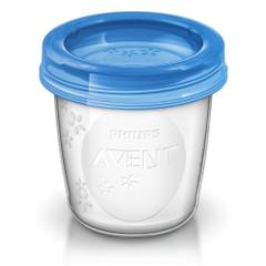 Контейнери за съхранение на кърма и храна Avent Storage Cups 180 мл. 10 броя
