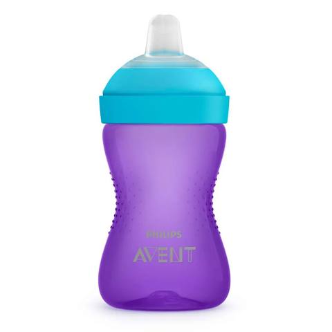 Неразливаща чаша с мек накрайник Philips Avent, 300 мл, лилава