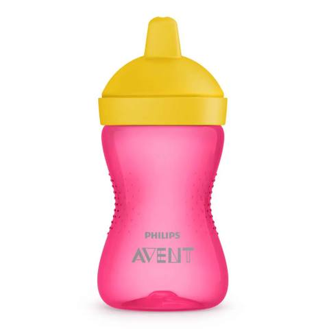 Бебешка чаша с твърд накрайник Philips Avent 18+м, розова 300мл