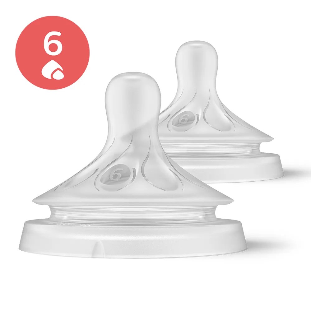 Биберон Avent Natural Response 6м+ за гъсти храни 2 броя