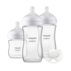 Комплект 3 бр стъклени шишета Philips Avent - Natural Response 3.0, със залъгалка