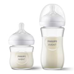 Комплект 3 бр стъклени шишета Philips Avent - Natural Response 3.0, със залъгалка