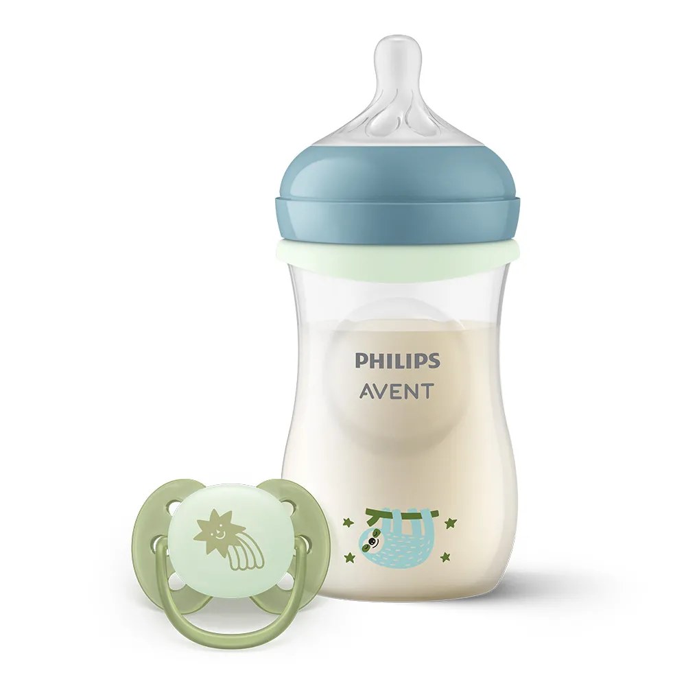 Комплект за хранене и успокоение Avent Natural Response Nighttime Set SCD838/17 3-6м