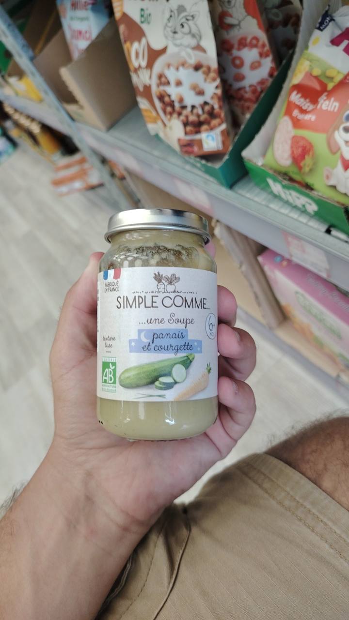 Бебешко пюре Simple Comme une Soupe Panais et Courgette 6м+