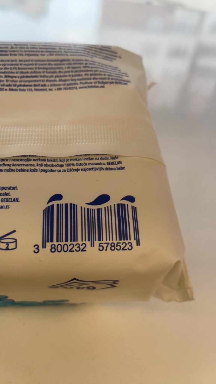 Мокри кърпички Bebelan Aqua 99,6% пречистена вода 64 бр