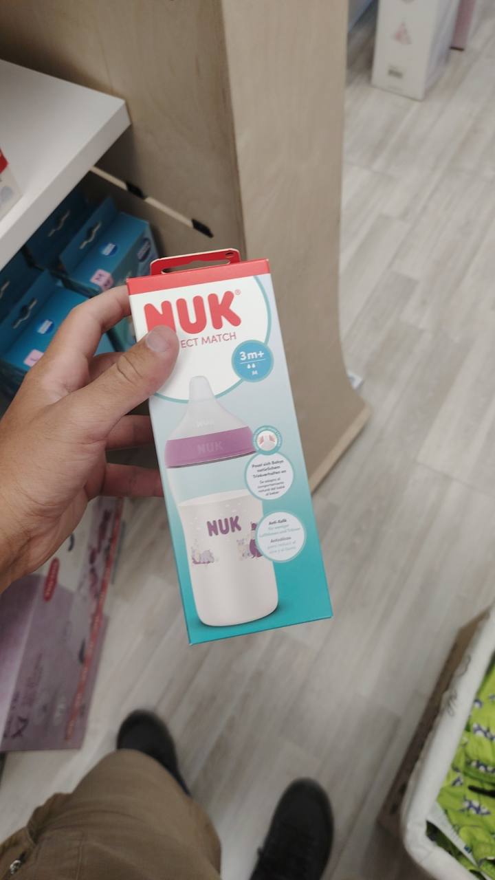 Бебешко шише NUK Perfect Match 3m+ M