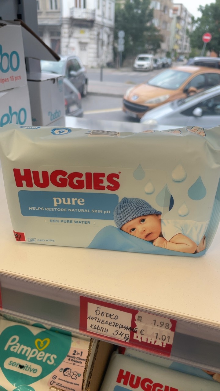 Мокри кърпички Huggies Pure 48 бр