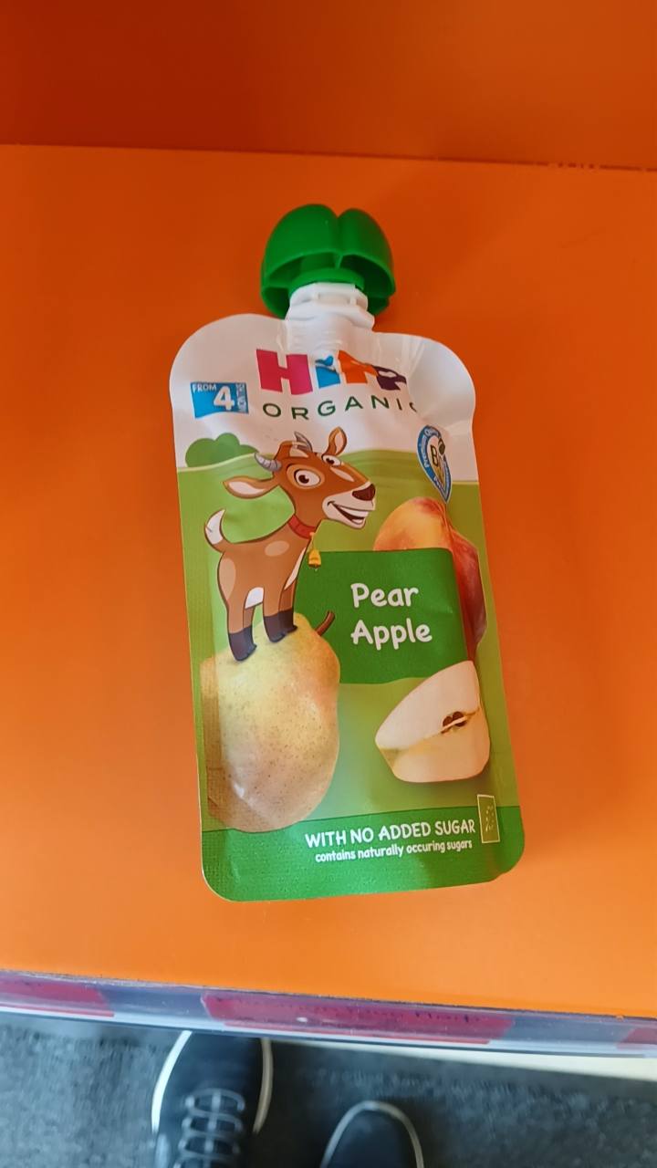 Бебешко плодово пюре HiPP Organic Pear Apple 100 г