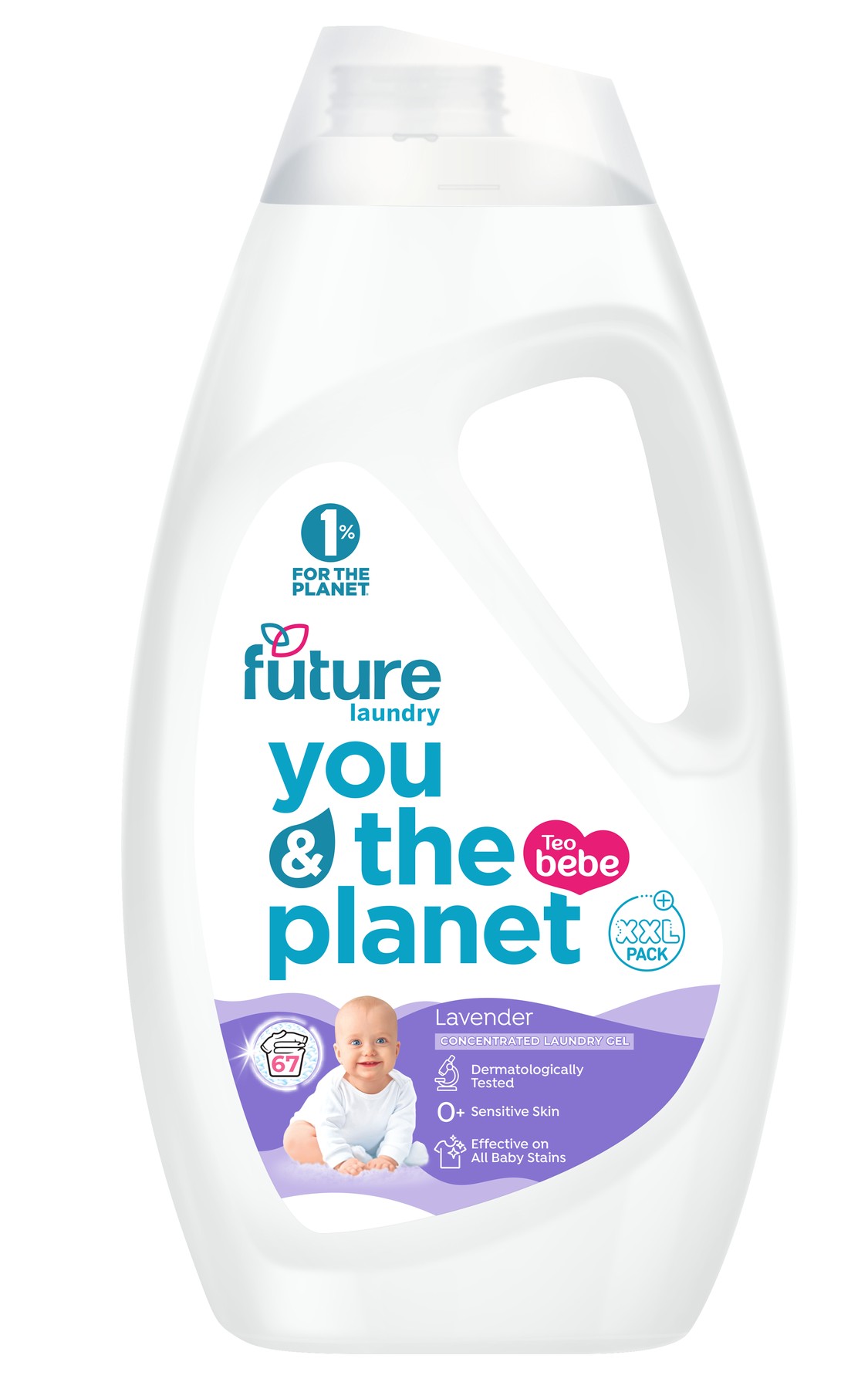 Течен перилен препарат Future You & The Planet Teo Bebe Lavender XXL 2.7 л 67 пранета