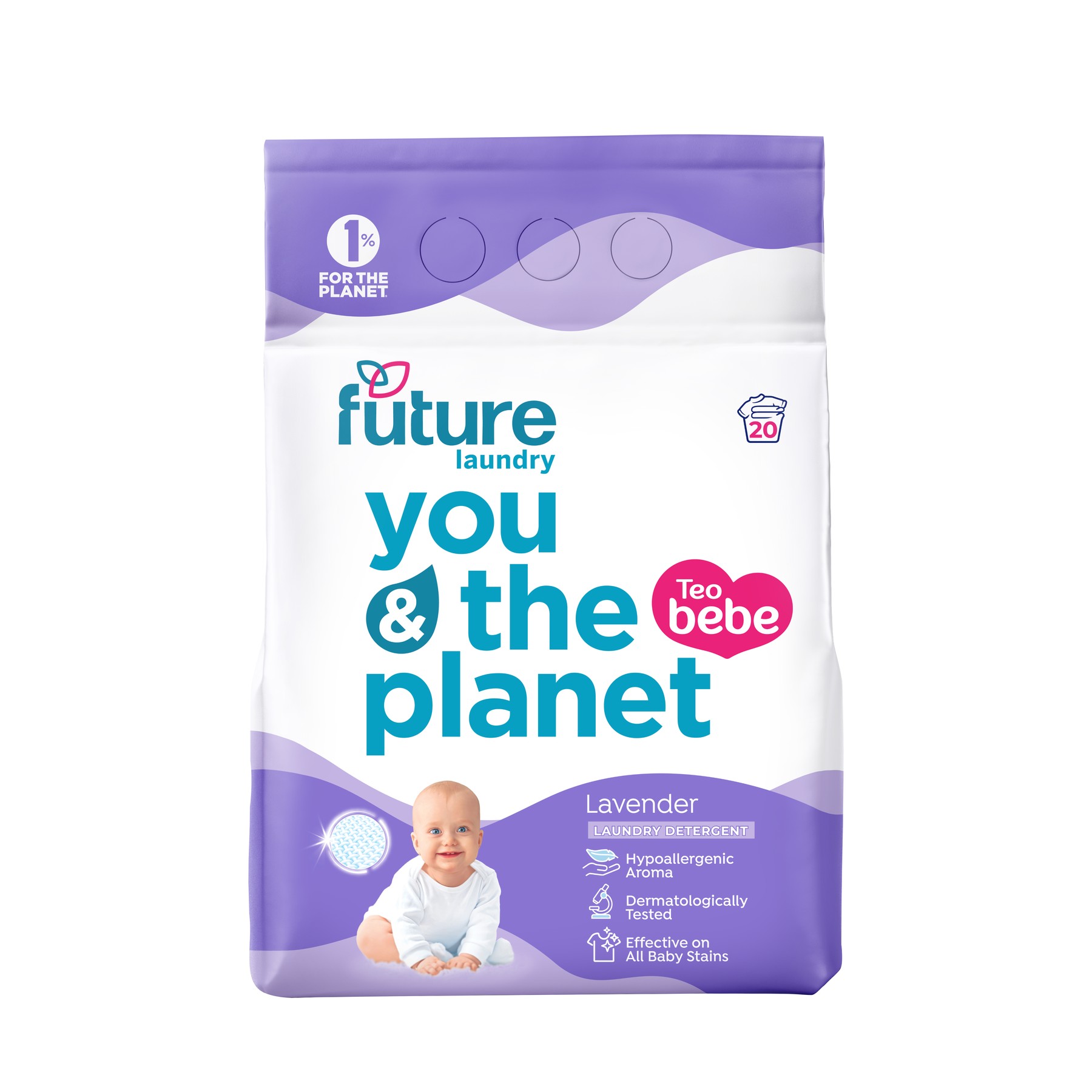 Перилен препарат Teo Bebe Lavender Sensitive 1.5 кг 20 пранета