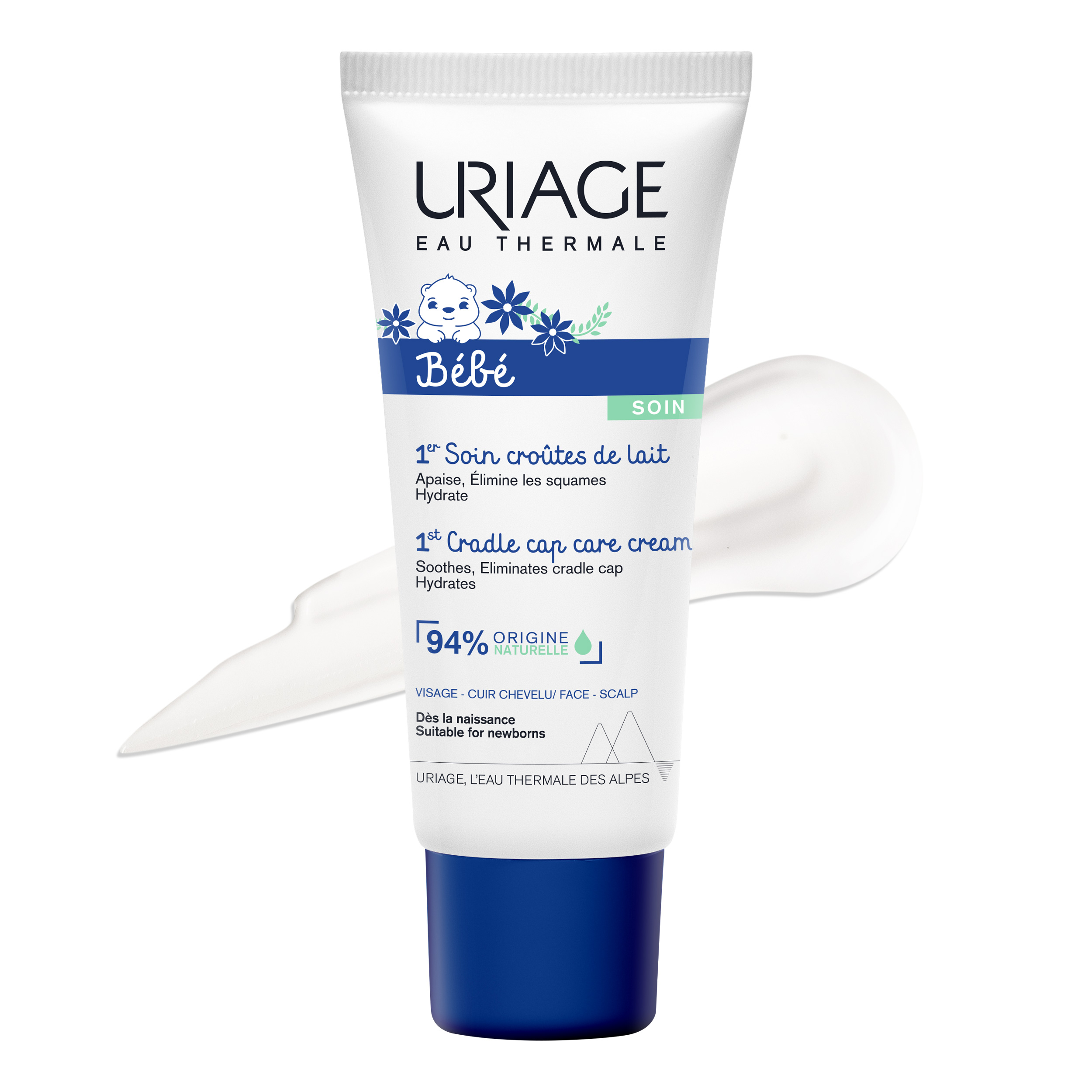 Крем против млечни корички Uriage Bébé 1st Cradle Cap Care Cream 40 мл.
