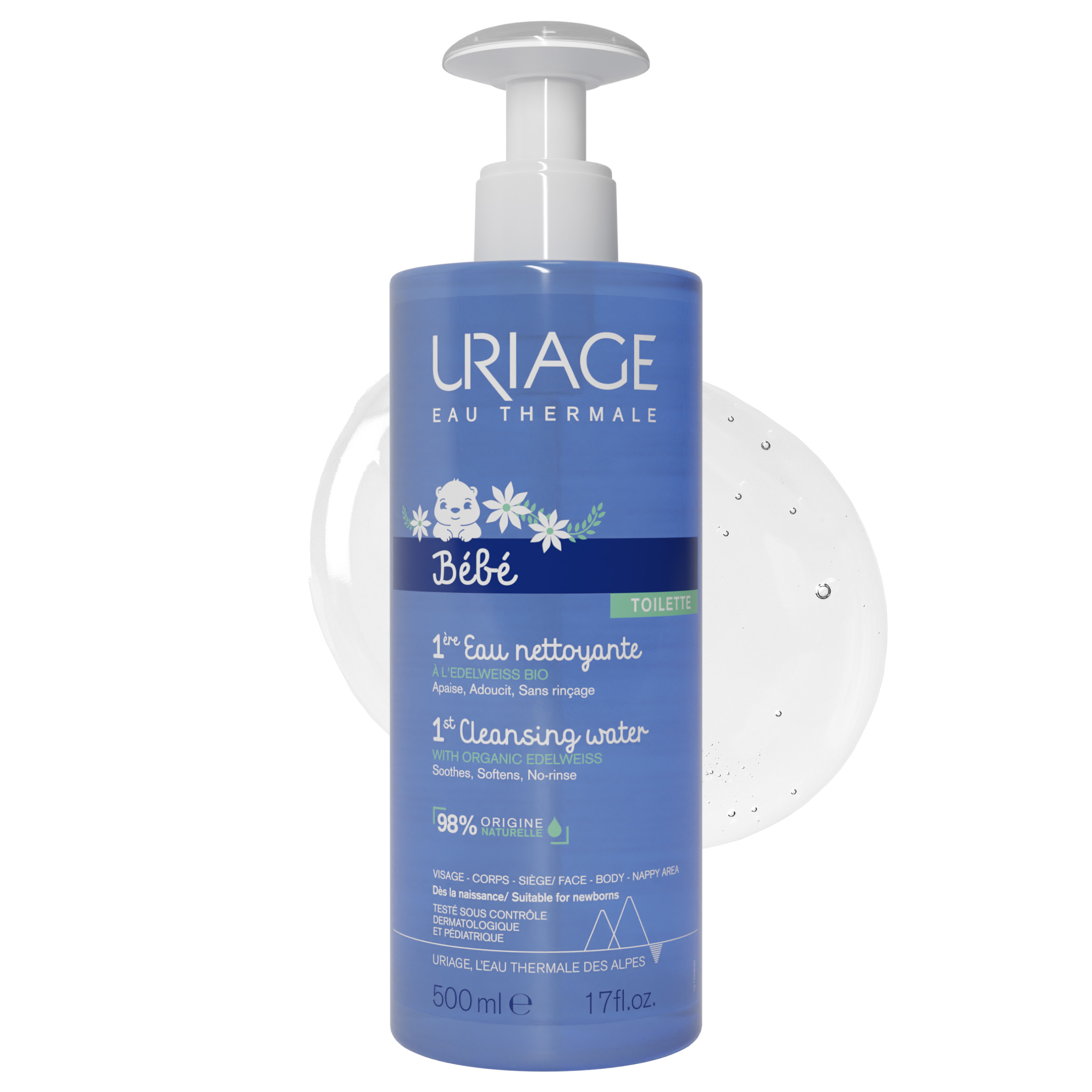 Почистваща вода Uriage Bébé 1st Cleansing Water 500 мл.